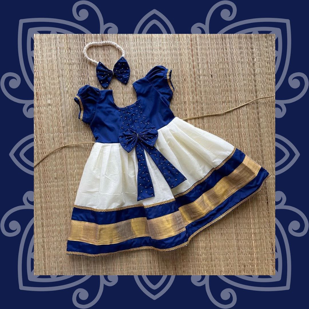 Dark Blue Kerala Frock