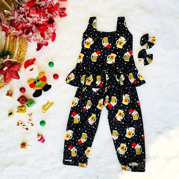 Black Christmas theme Cord Set - Jingle Christmas Collections