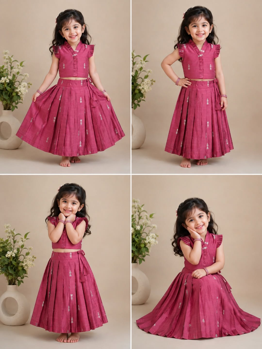 Premium Raw Silk Skirt & Top IN Onion Pink hue (KIARA) – Festive Elegance Redefined