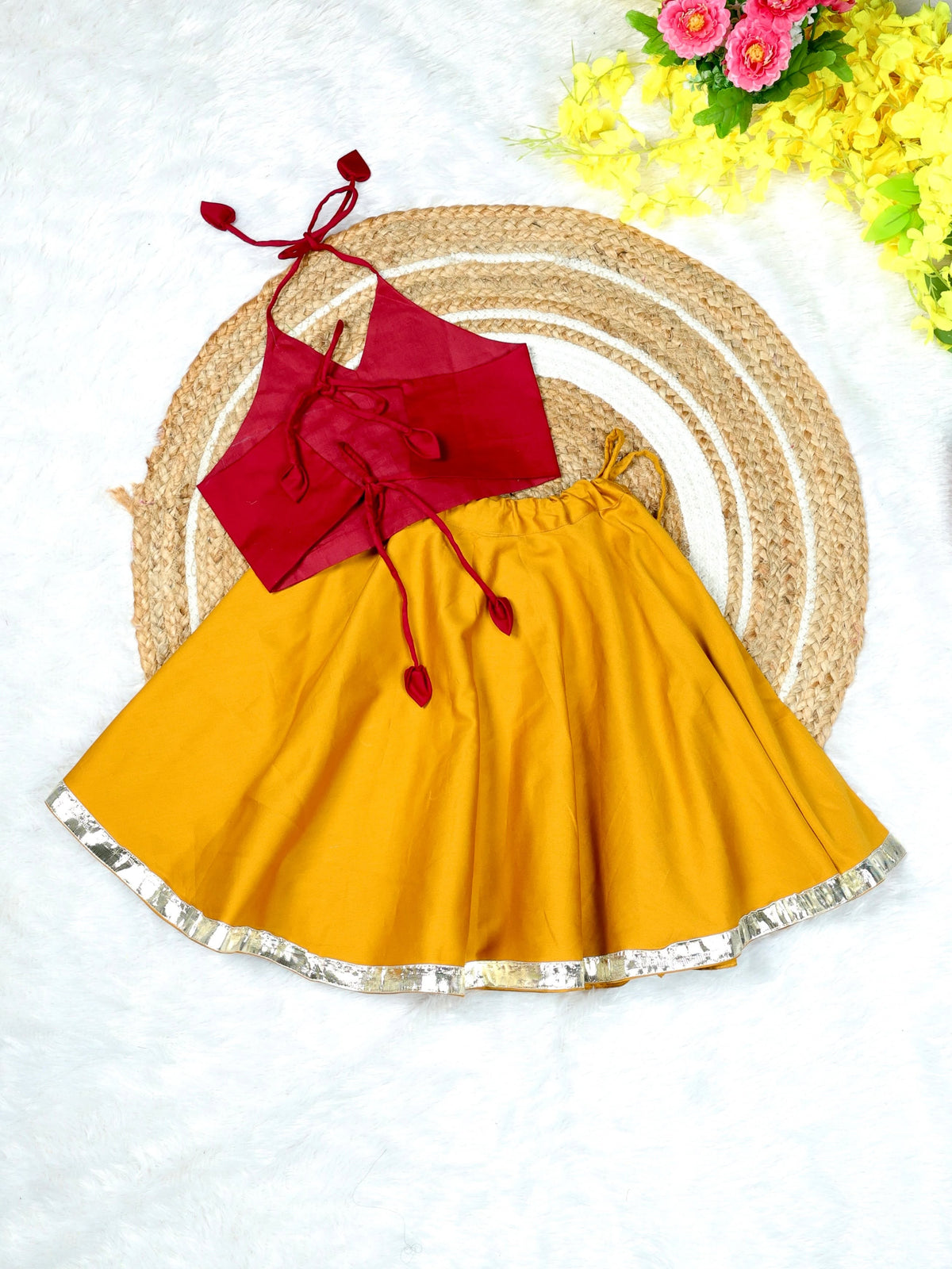 Navaratri Special Garba Collection - Red and Yellow Combo
