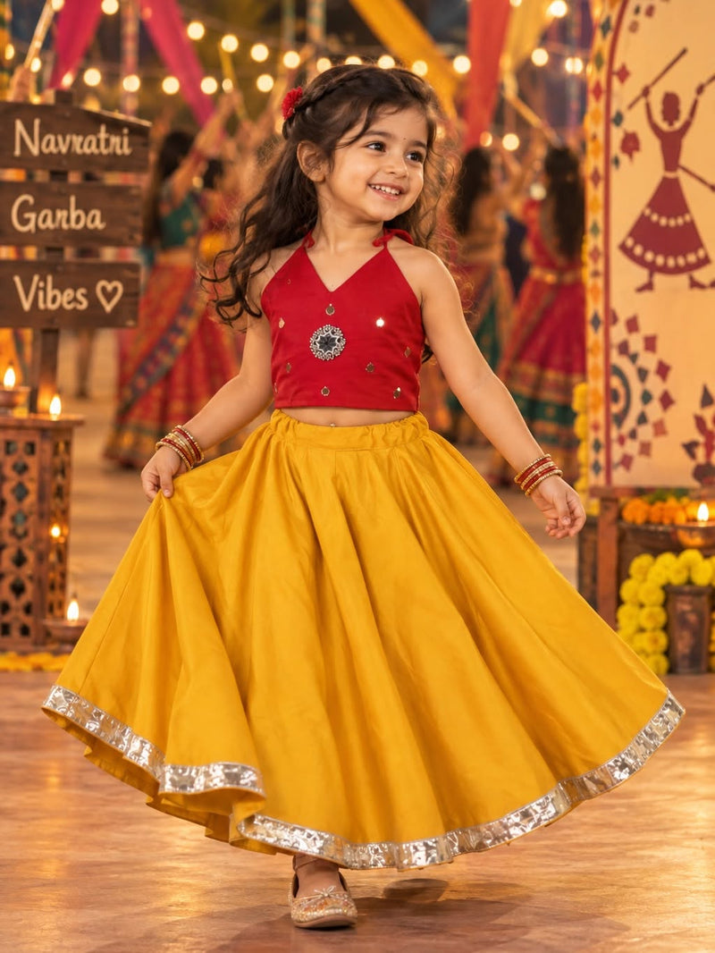 Navaratri Special Garba Collection - Red and Yellow Combo
