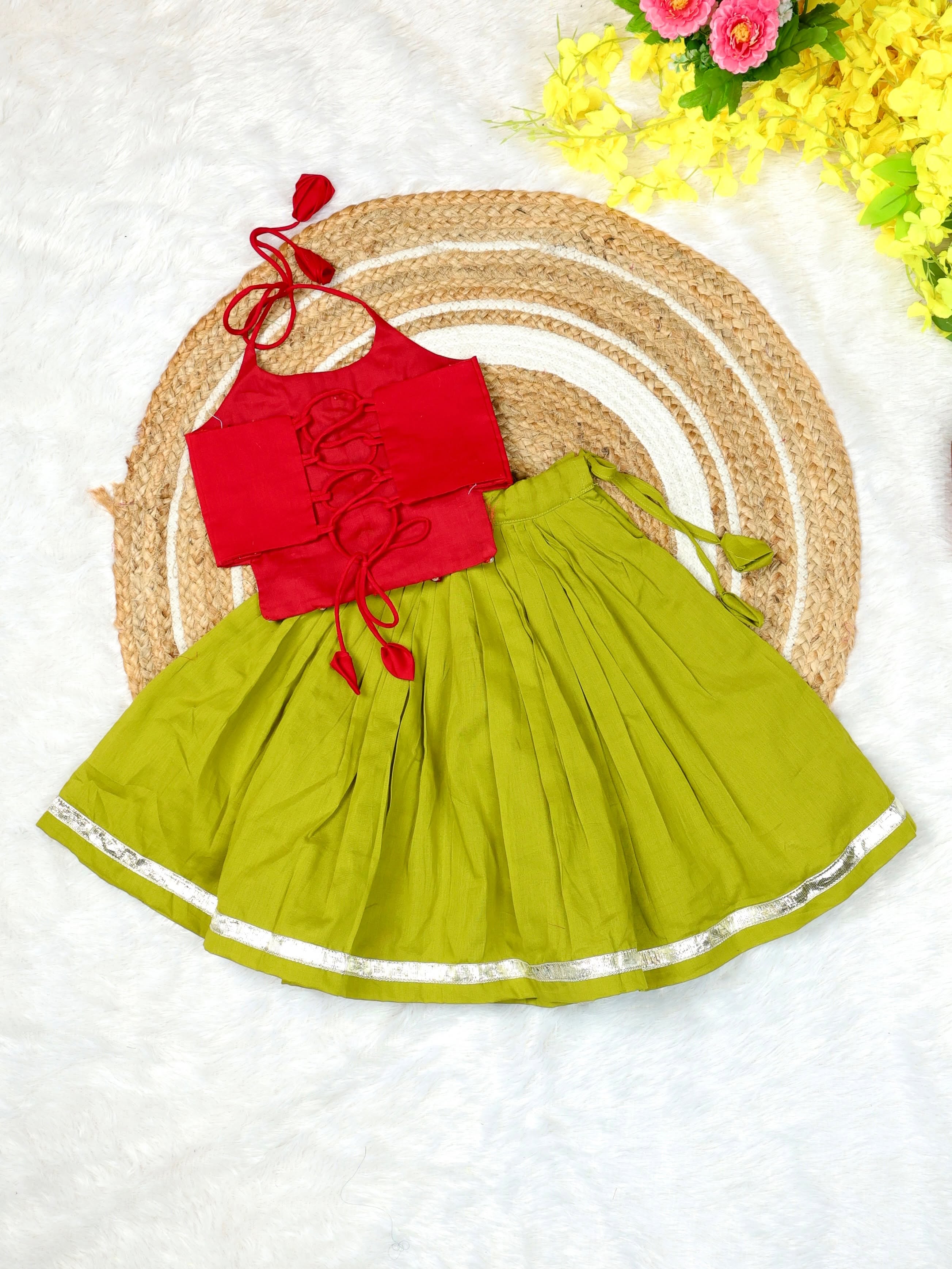 Navaratri Special Garba Collection - Green and Red Combo