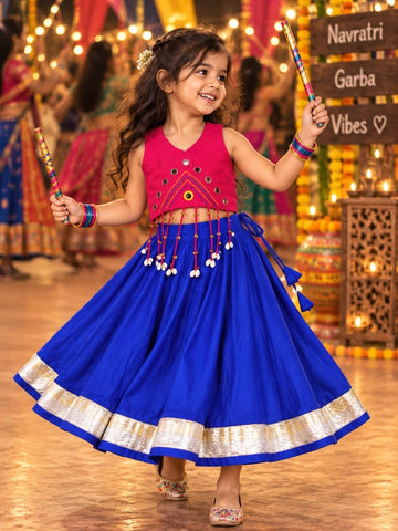 Navaratri Special Garba Collection - Pink and Blue Combo