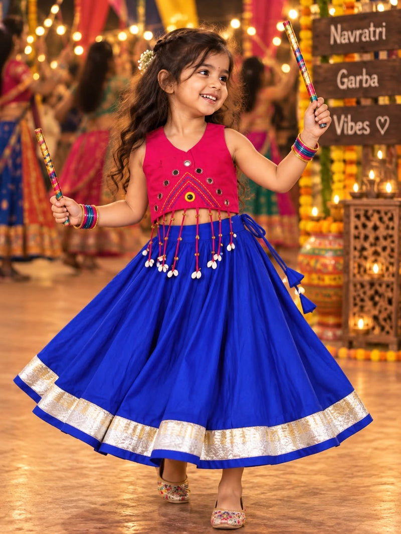 Navaratri Special Garba Collection - Pink and Blue Combo
