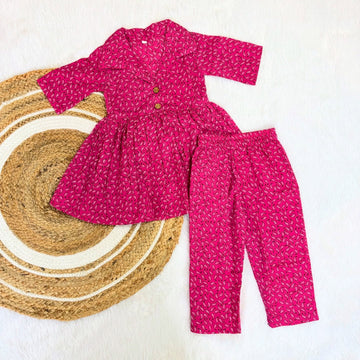 Pink -  Jaipur Cotton Co-ord Sets for Kids
