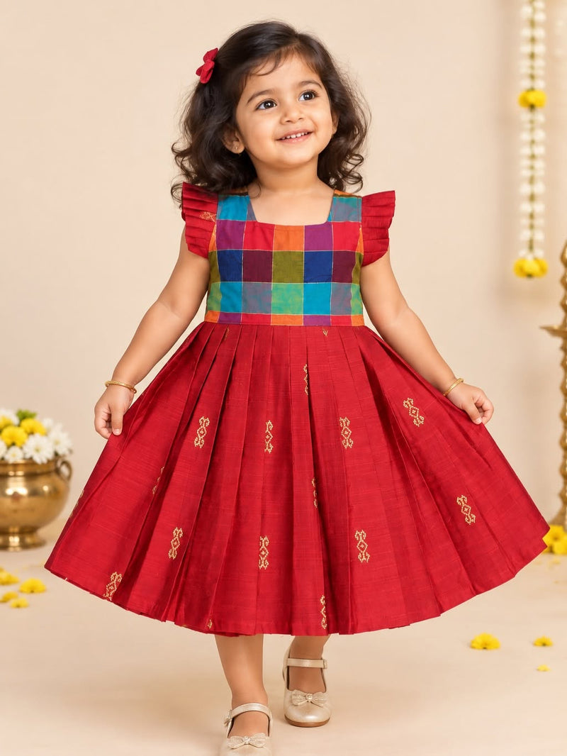 Paalum Pazhamum Kattam × Raw Silk Frock - VARNAM