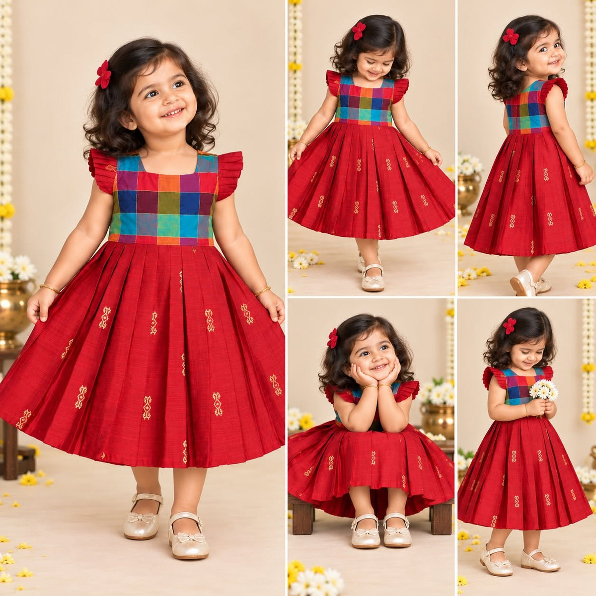 Paalum Pazhamum Kattam × Raw Silk Frock - VARNAM