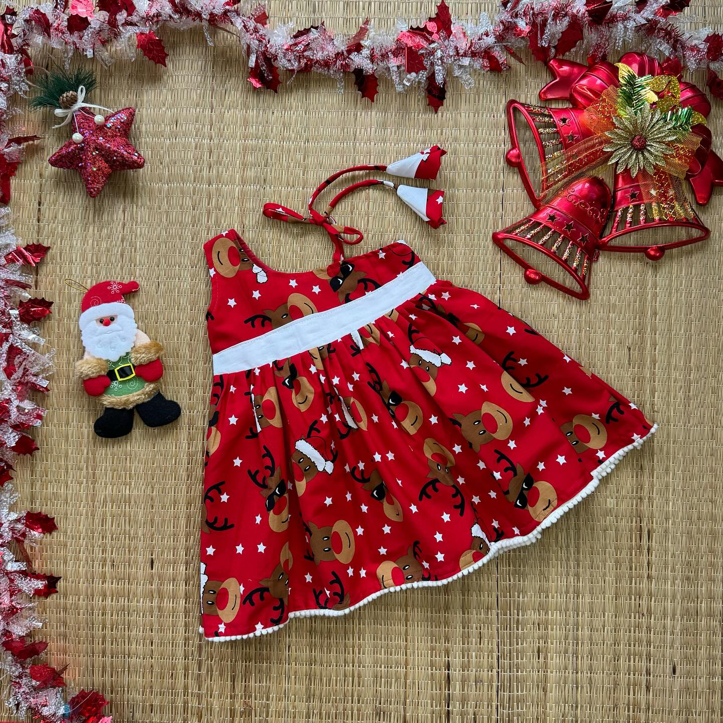 Red Christmas Theme Frock - Jingle Christmas Collections