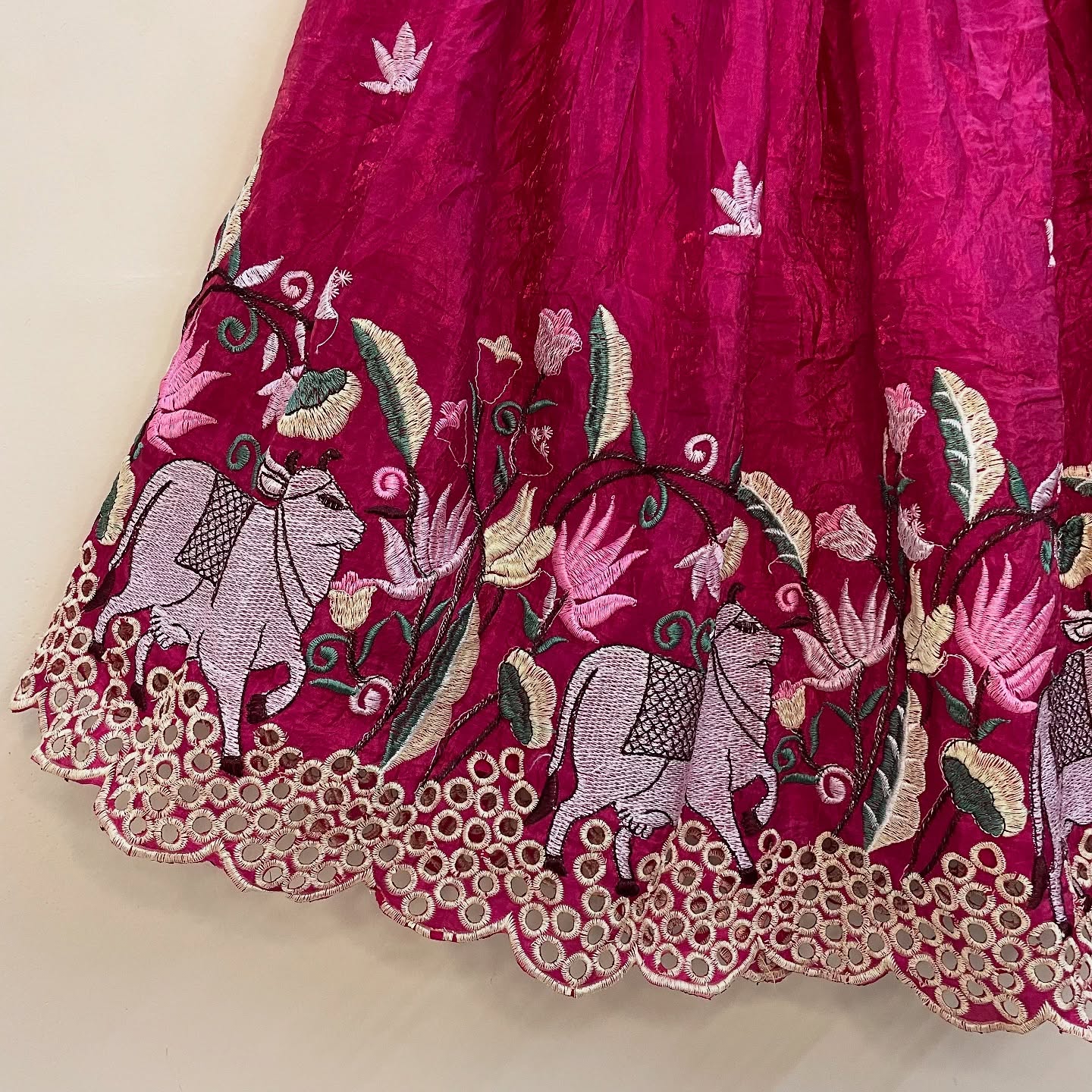 Royal Pink Embroidery Lehenga Set - Soft Organza Fabric