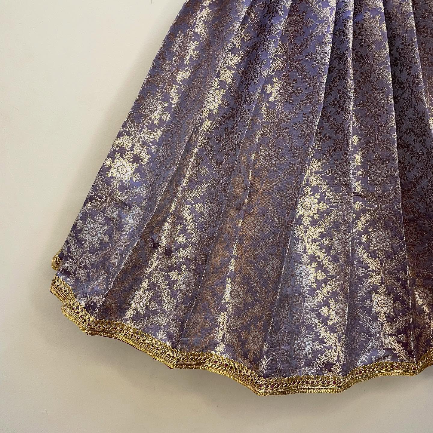 Lilac Color Premium Banarasi Skirt and Purple Top