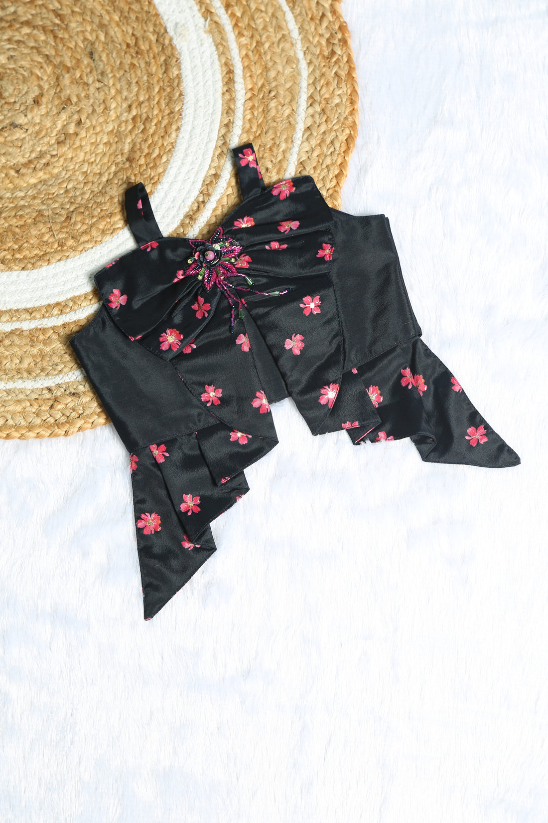 Black Floral Lehenga Set