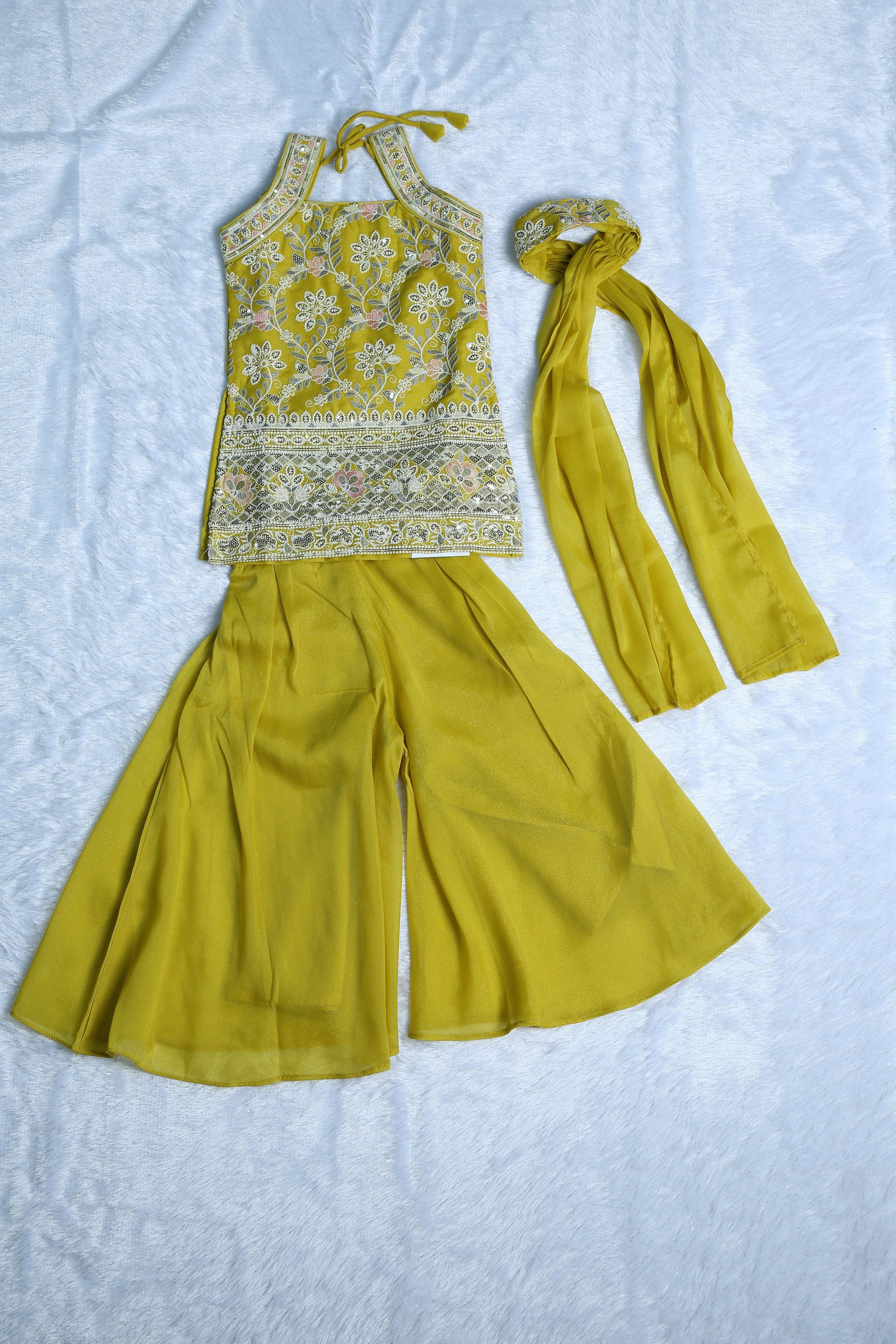 Sheen Green Palazzo Pant and Top