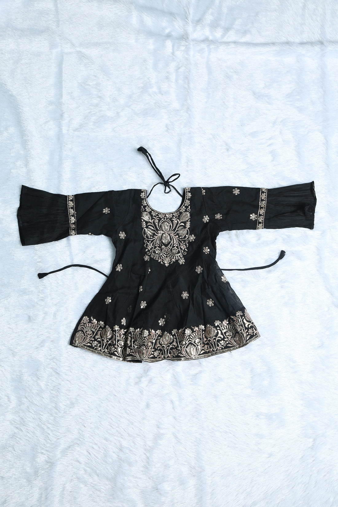 Black Embroidery Kurti Top and Palazzo Pant