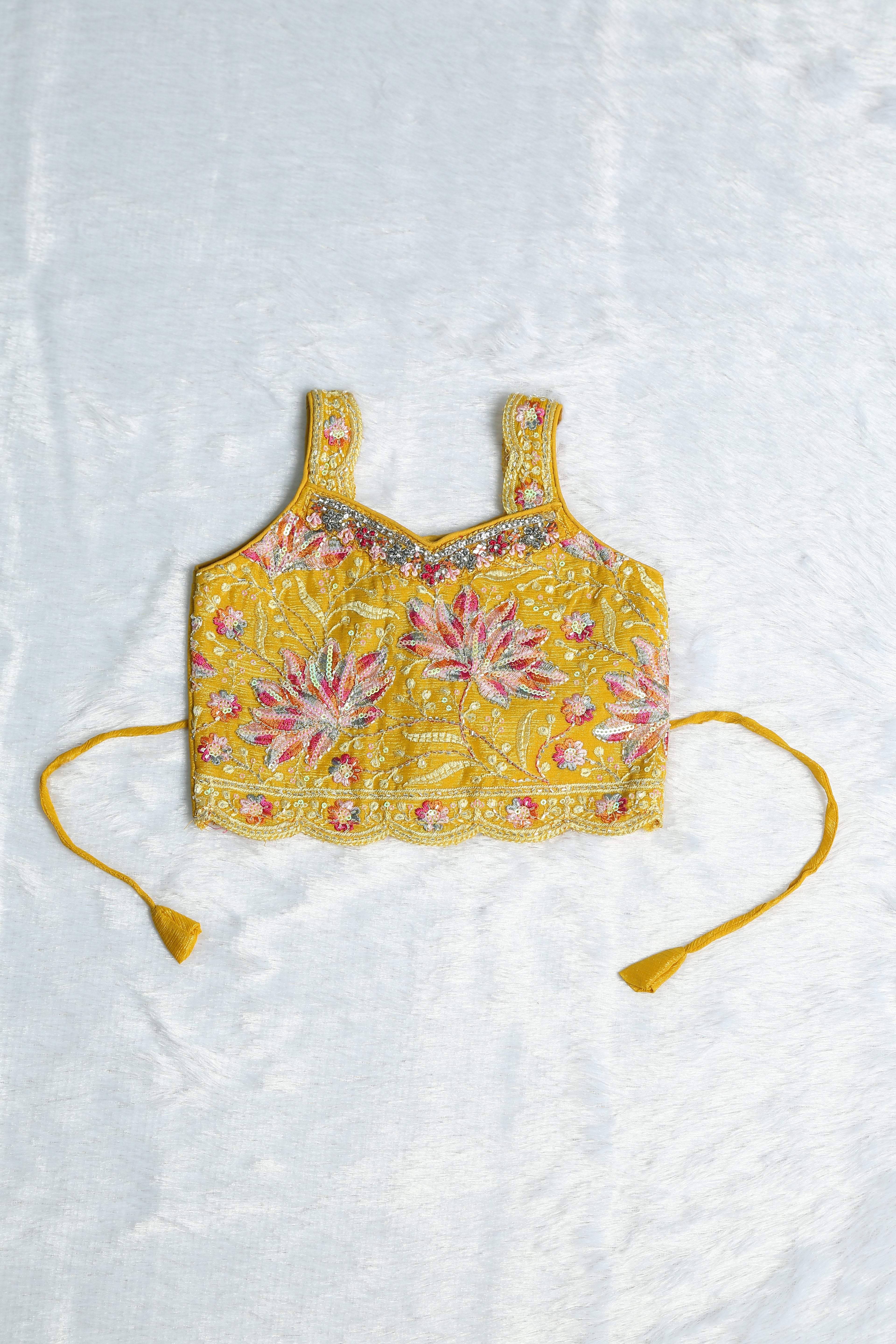 Yellow Embroidery Lehenga Set