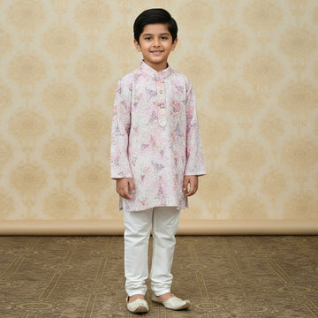 Mini gentleman in kurta pyjama –Pink Color