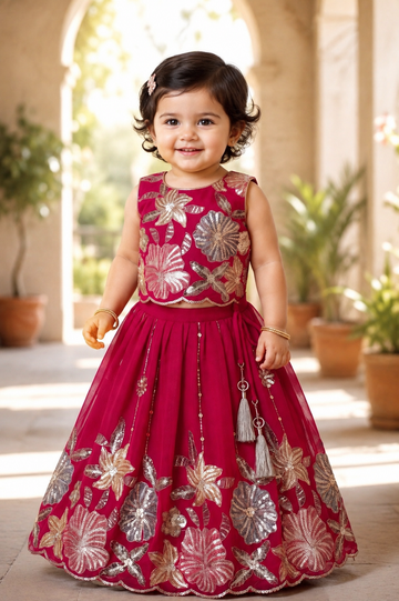 Rani Pink Grand Lehenga Choli Set
