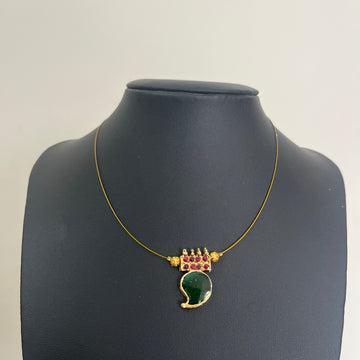 Green Mango Kemp Pendant invisible Necklace
