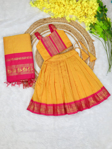 Parampara - The Grand Twinning Edit | Mom & Daughter Festive Collection - Yellow and Pink Combo