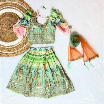 Light Green Lehenga Set - Full Festive Vibe