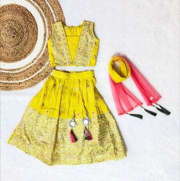 Lemon Yellow Lehenga Set