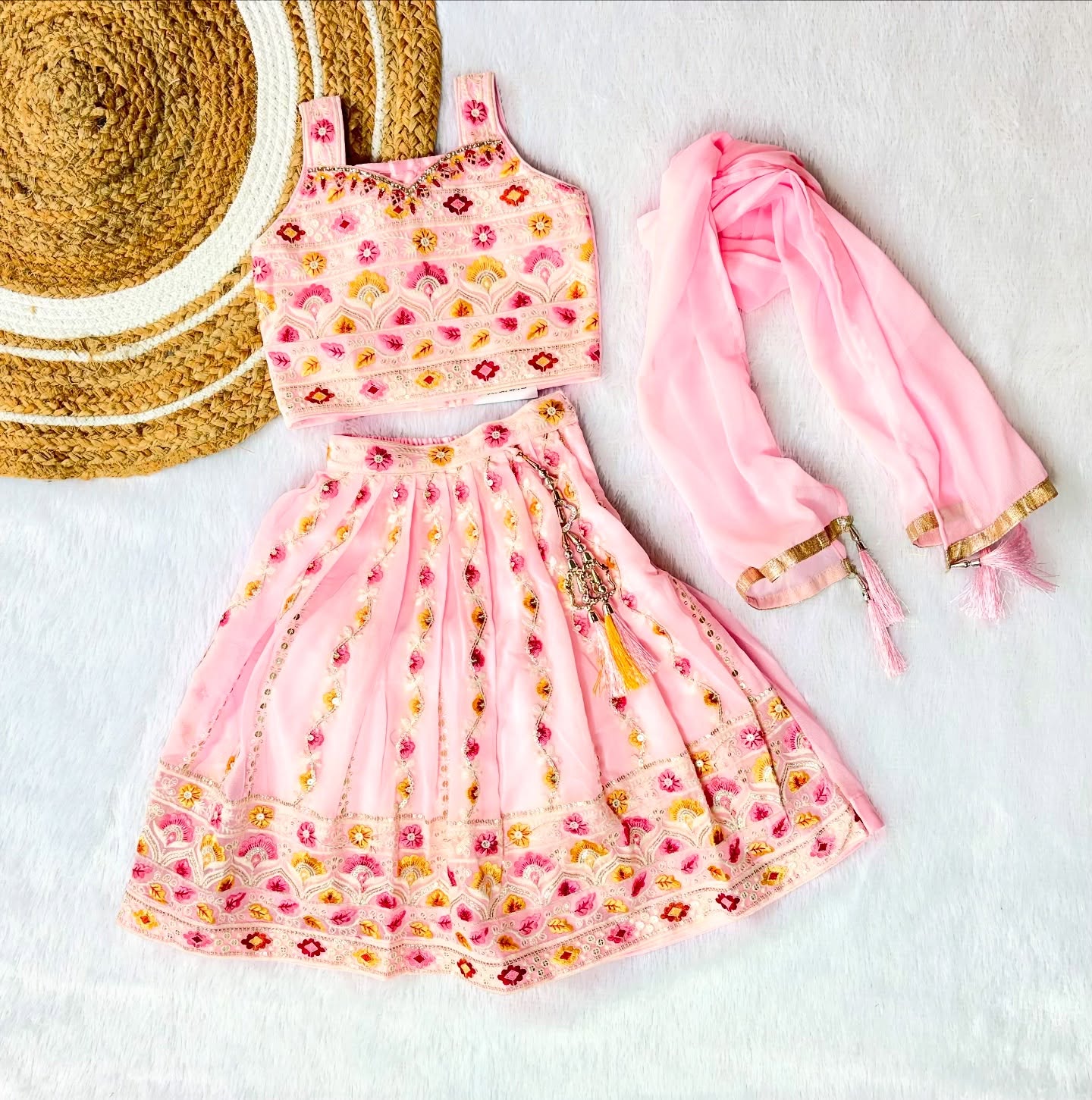 Baby Pink Lehenga Set for your Little Girl