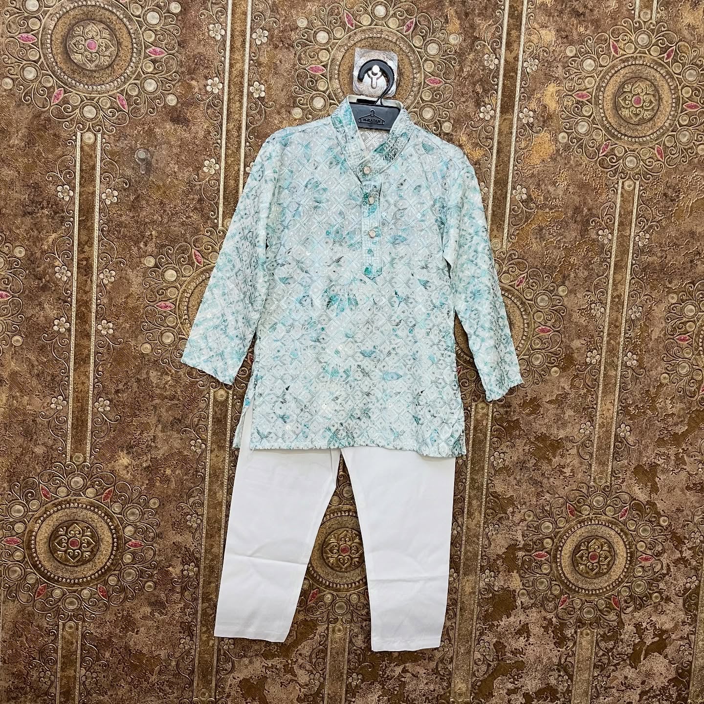 Mini gentleman in kurta pyjama – Light Blue Color