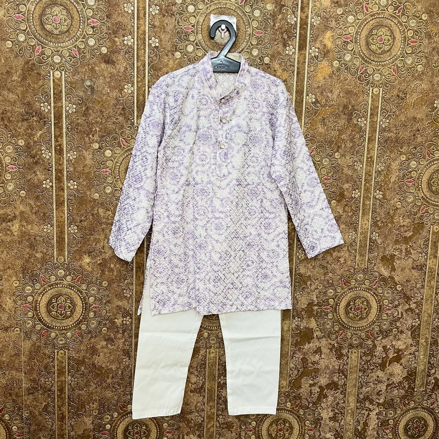 Mini gentleman in kurta pyjama – Purple Color