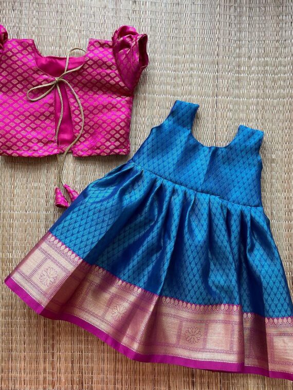 Shop Frocks And Gowns For Baby Girls  Latest Pattu Dresses  The Nesavu   The Nesavu