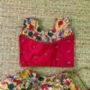 Yellow & Red Pure Paithani Silk in Kalamkari Design Paavadai & Sattai (Ready to Dispatch)