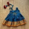 Rich & Traditional Poonkuyil Cotton Blended Pattu Frock (Ramar Blue) - (Pre Booking)
