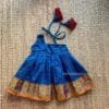 Rich & Traditional Poonkuyil Cotton Blended Pattu Frock (Ramar Blue) - (Pre Booking)
