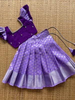 Kanchipuram Pattu Paavadai and Sattai - Lavender and Purple (Ready to Dispatch)