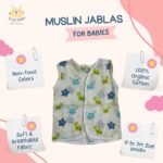 Premium Muslin Cotton New Born Baby Unisex Jablas(Pack of 3) -Front Open Button- (Ready to Dispatch)