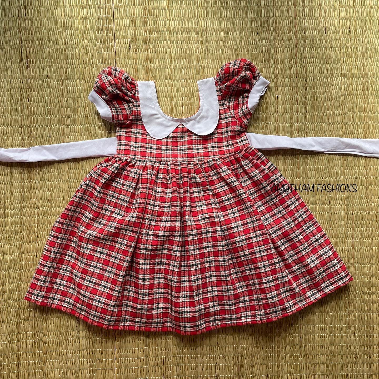 Check fabric frock design | Girls frock design, Pretty dresses, Kids dress