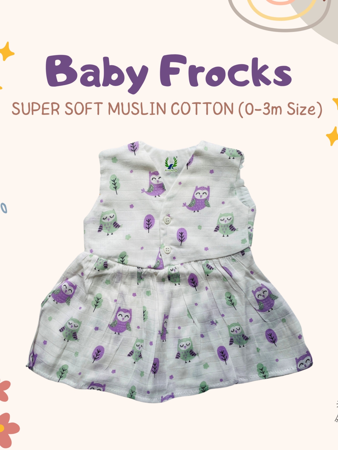 Infant baby girls frocks made of soft cotton material | Genius Baby