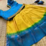 Soft Kubera Pattu Paavadai & Sattai – Lemon Yellow & Blue (Pre Booking)