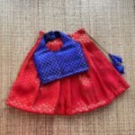 Brocade Pattu Paavadai & Sattai – Red Skirt & Blue Top (Pre Booking)