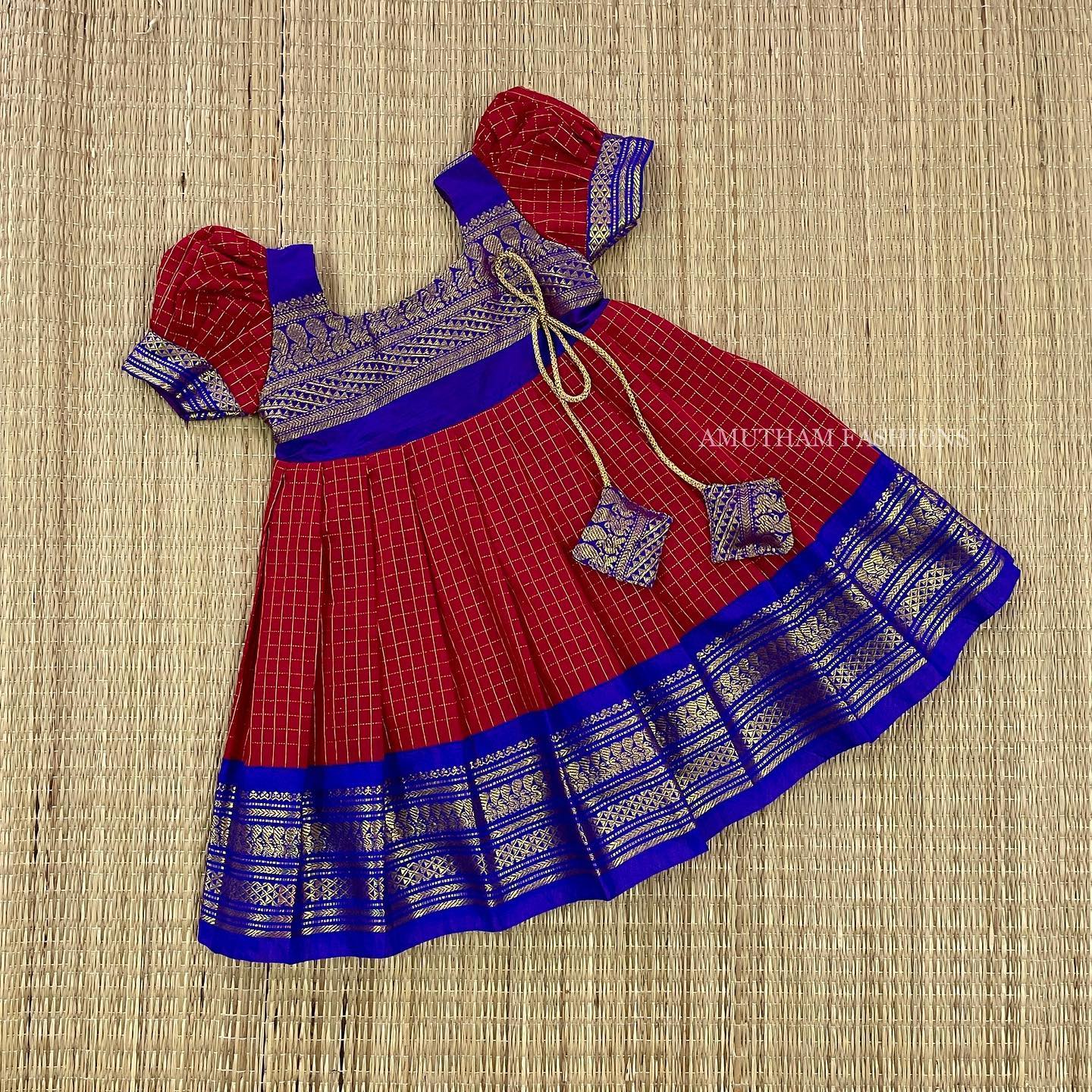 Baby Pink Color Kanchi pattu Frock (Ready to Dispatch) – Amutham Fashions