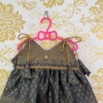 Steel Grey Color Mugavai Pattu Frock - LIMITED EDITION (Pre Booking)