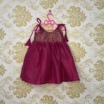 Pink Kora Muslin Silk Frock (Ready to Dispatch)