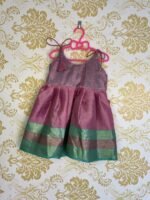 Kora Muslin Frock - Pink & Green (Ready to Dispatch)