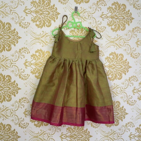 Sheen Green & Pink Kora Frock (Ready to Dispatch)