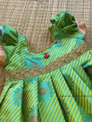 Best Latest Mode Light Green Color Long Frock Suit Punjabi.