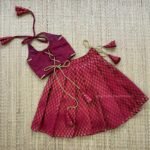 Maroon Brocade Silk Paavadai & Sattai  (Pre Booking)