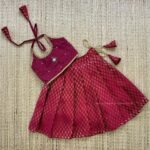 Maroon Brocade Silk Paavadai & Sattai  (Pre Booking)