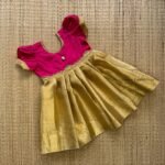Tissue Silk Frock – Gold & Pink (Pre Booking)
