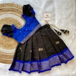 Black & Ink Blue Kadiyal Pattu Paavadai and Sattai (Ready to Dispatch)