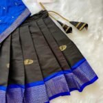 Black & Ink Blue Kadiyal Pattu Paavadai and Sattai (Ready to Dispatch)