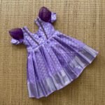 Lavender & Purple Net Sleeves Kanchipuram Frock (Pre Booking)