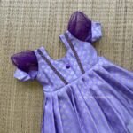 Lavender & Purple Net Sleeves Kanchipuram Frock (Pre Booking)